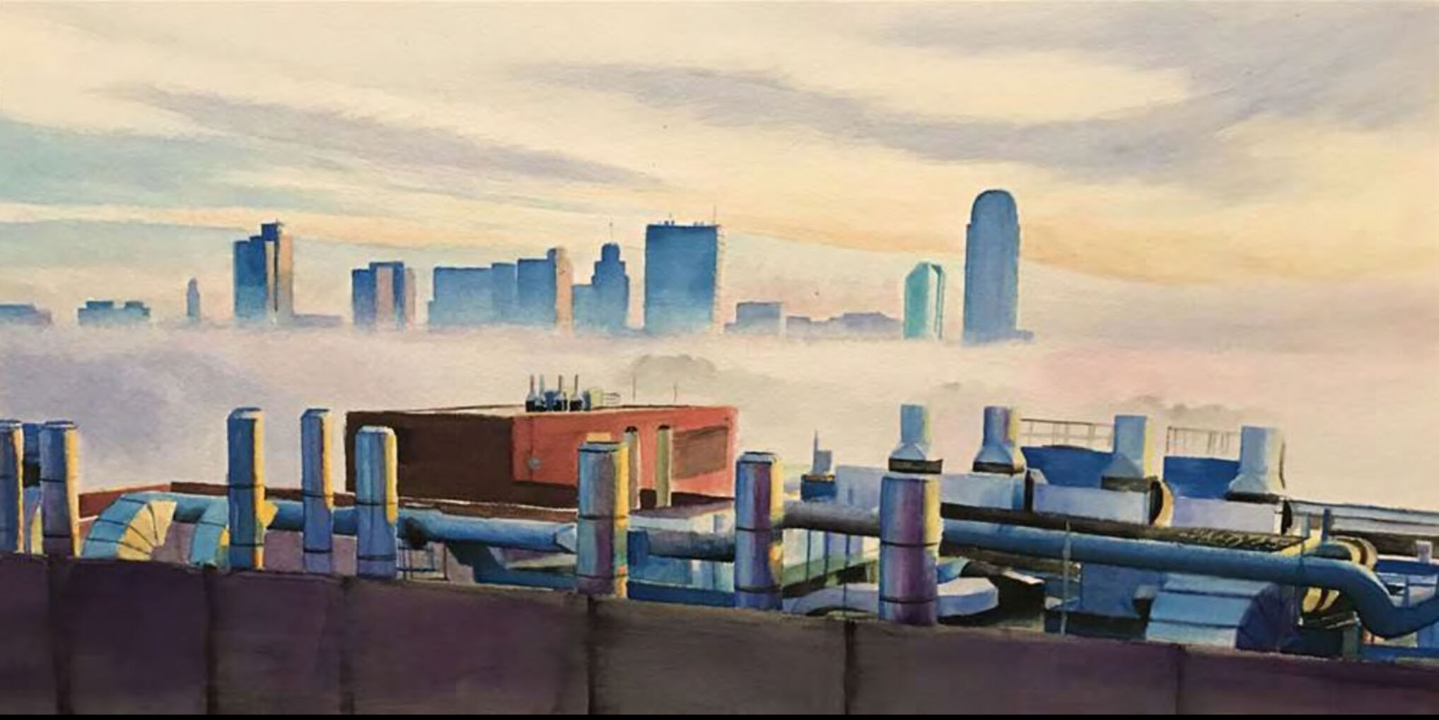 "Winston-Salem Skyline" by Annette Curti, West Forsyth High